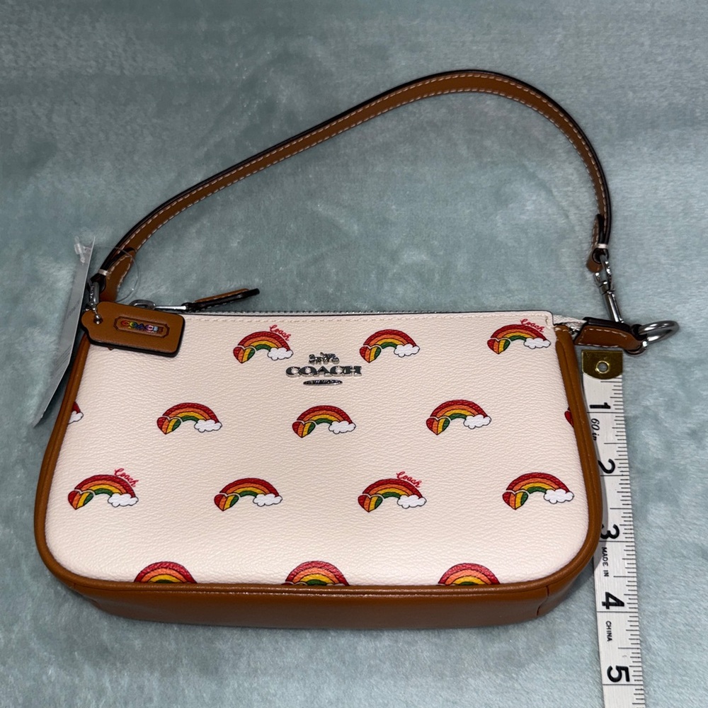 Coach Cream and Brown Rainbow Print Bag - Picture 16 of 17